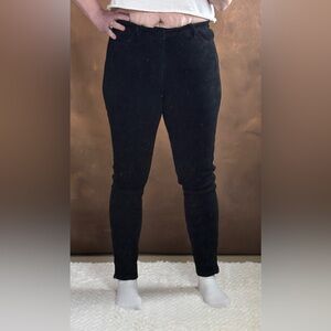 Lucky Brand Black Slim Genuine Suede Leather Pants